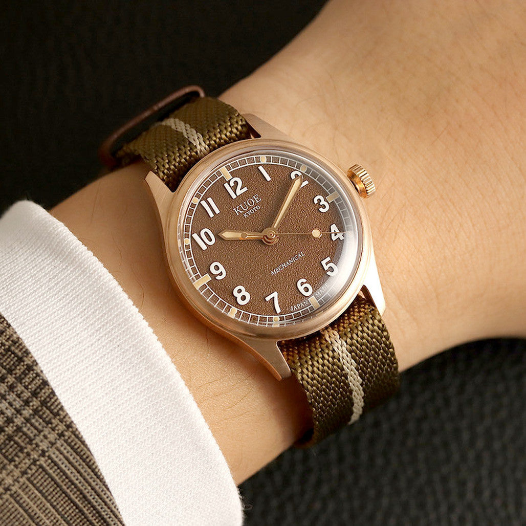 KUOE OLD SMITH 90-002 ブロンズモデル 35mm KUOE Old Smith 90-002 Bronze Case 35mm Automatic Watch with Brown