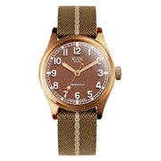 KUOE Old Smith 90-002 Bronze Case Automatic 38mm Watch with Brown Dial #OS90002BZ-ND-BR-KB-LARGE