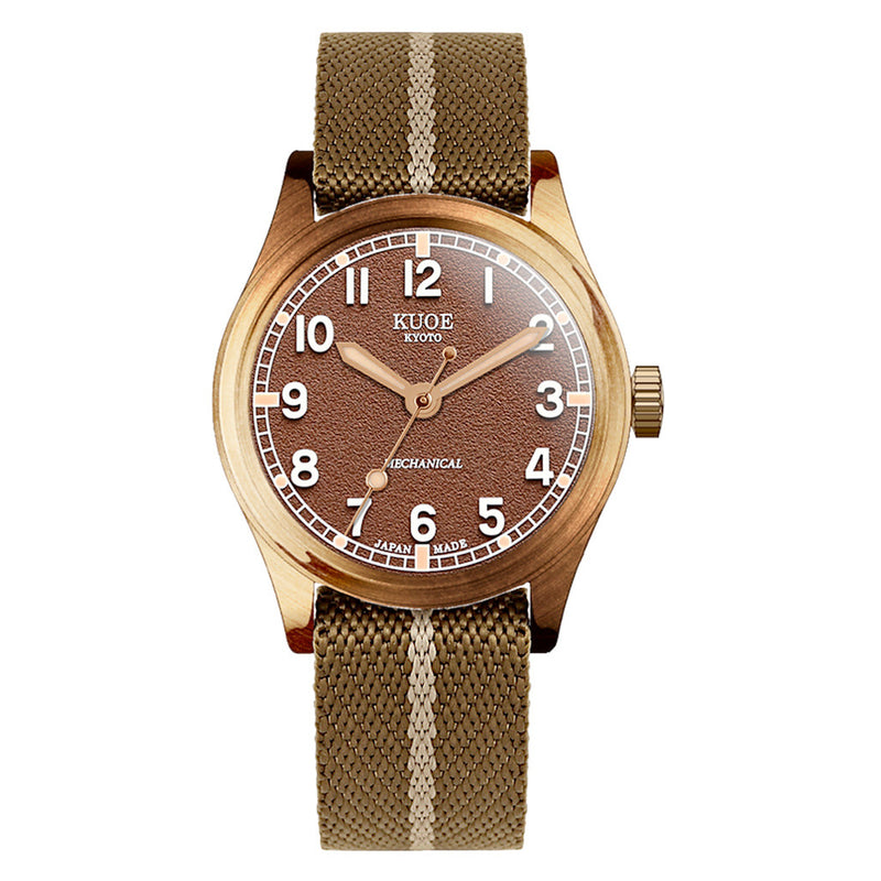 KUOE Old Smith 90-002 Bronze Case Automatic 38mm Watch with Brown Dial #OS90002BZ-ND-BR-KB-LARGE