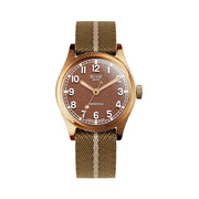 KUOE Old Smith 90-002 Bronze Case Automatic 38mm Watch with Brown Dial #OS90002BZ-ND-BR-KB-LARGE
