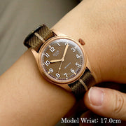 KUOE Old Smith 90-002 Bronze Case Automatic 38mm Watch with Brown Dial #OS90002BZ-ND-BR-KB-LARGE