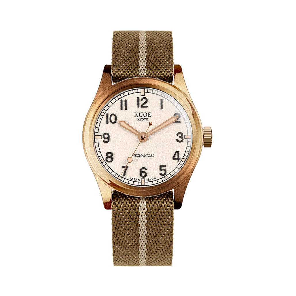 KUOE Old Smith 90-002 Bronze Case Automatic 38mm Watch with Ivory