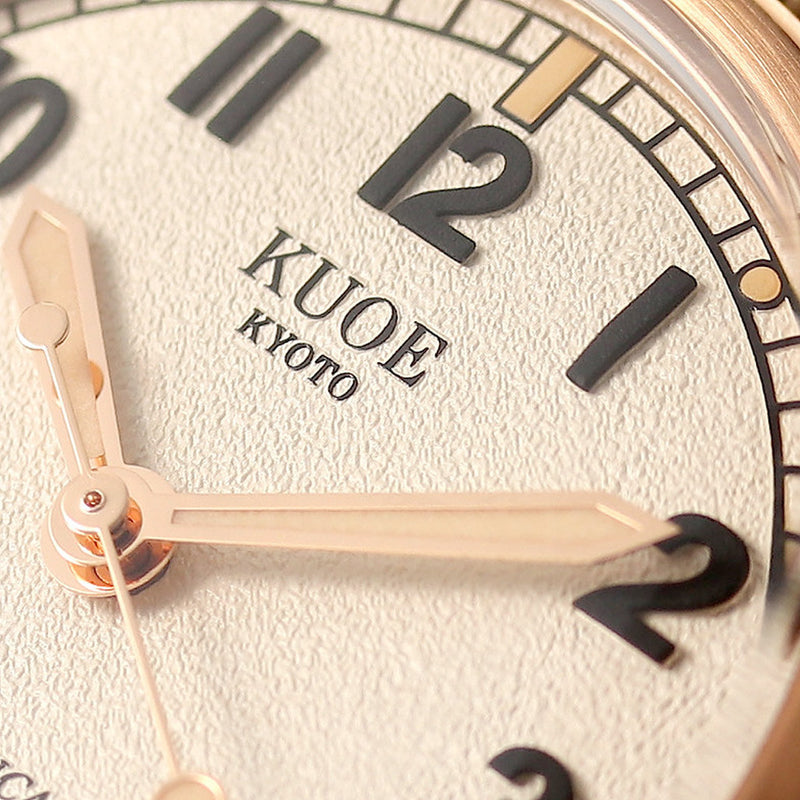 KUOE Old Smith 90-002 Bronze Case Automatic 38mm Watch with Ivory Dial #OS90002BZ-ND-IV-KB-LARGE