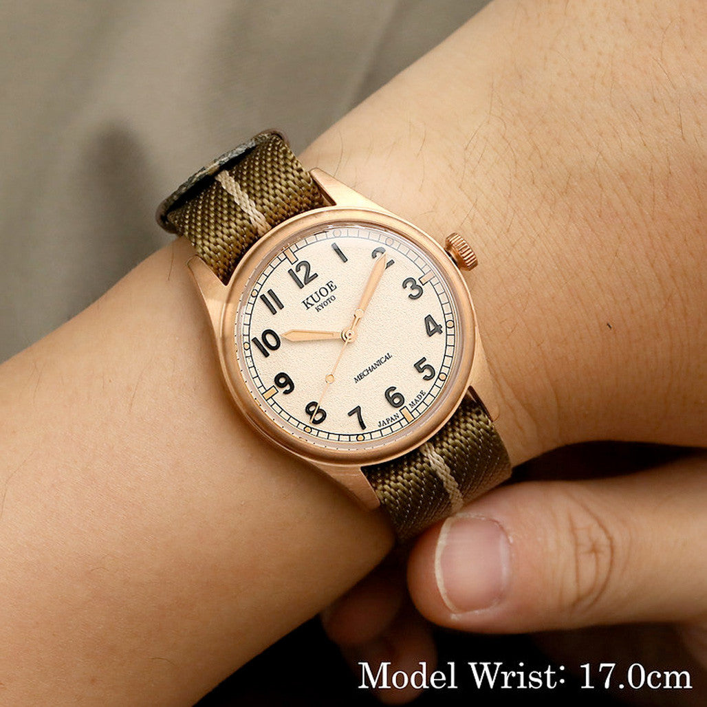 KUOE Old Smith 90-002 Bronze Case Automatic 38mm Watch with Ivory