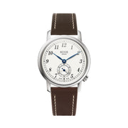 KUOE Old Smith 90-007 Automatic 35mm Watch with Blued Hands #OS90007-ABL-IT-DBR-SA