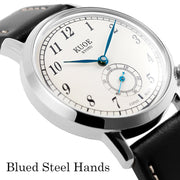 KUOE Old Smith 90-007 Automatic 35mm Watch with Blued Hands #OS90007-ABL-IT-DBR-SA