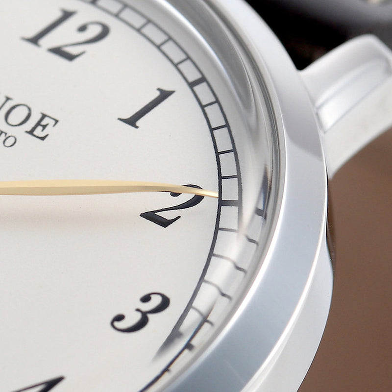 KUOE Old Smith 90-007 Automatic 35mm Watch with White Dial #OS90007-AGD-BS1-SA