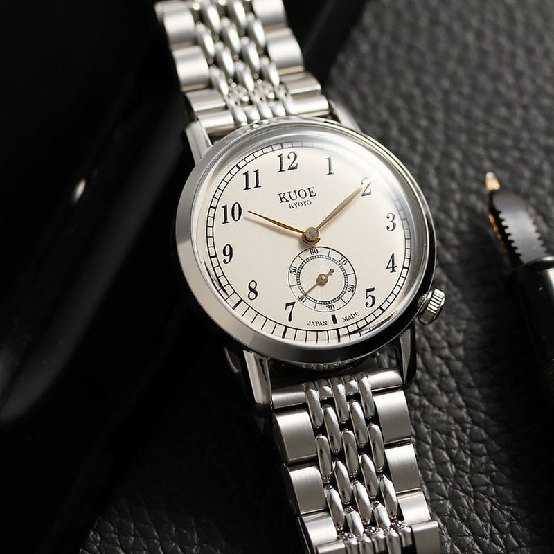 KUOE Old Smith 90-007 Automatic 35mm Watch with White Dial #OS90007-AGD-BS1-SA
