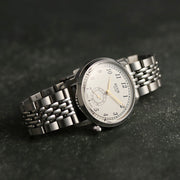 KUOE Old Smith 90-007 Automatic 35mm Watch with White Dial #OS90007-AGD-BS1-SA