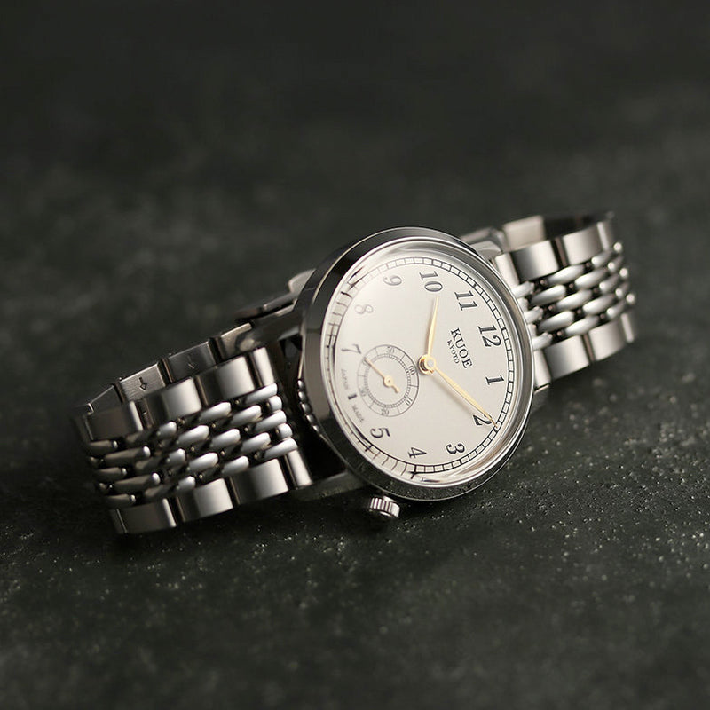 KUOE Old Smith 90-007 Automatic 35mm Watch with White Dial #OS90007-AGD-BS1-SA