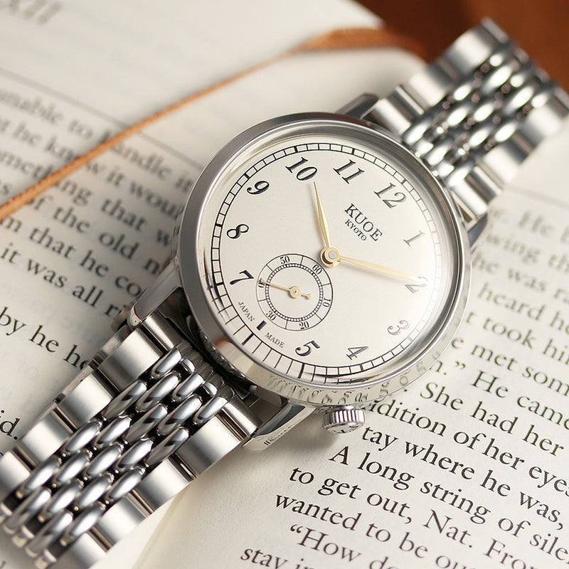 KUOE Old Smith 90-007 Automatic 35mm Watch with White Dial #OS90007-AGD-BS1-SA