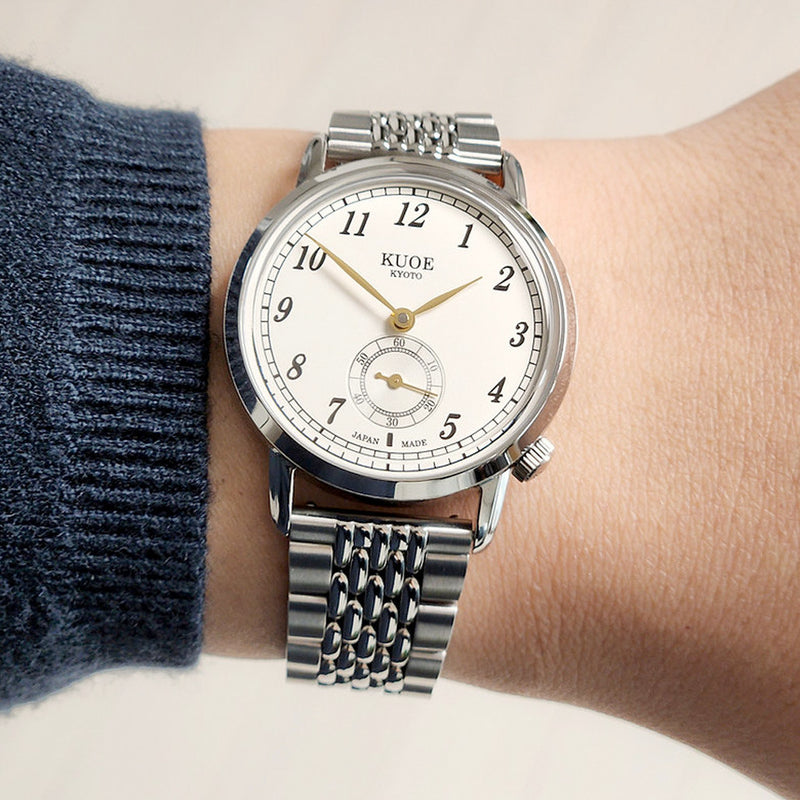 KUOE Old Smith 90-007 Automatic 35mm Watch with White Dial #OS90007-AGD-BS1-SA