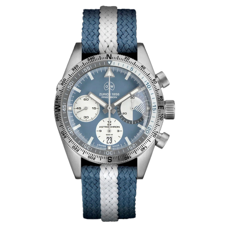 Ollech & Wajs Swiss Automatic Astronchron Exploration Watch with Compass Bezel #OW-Astrochron