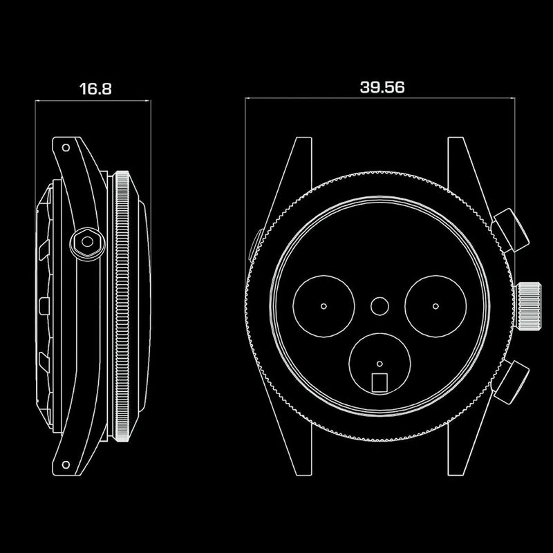 Ollech & Wajs Swiss Automatic Astronchron Exploration Watch with Compass Bezel #OW-Astrochron