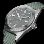Ollech & Wajs Swiss Automatic M-110 Dive Watch with Compass Bezel #OW-M-110