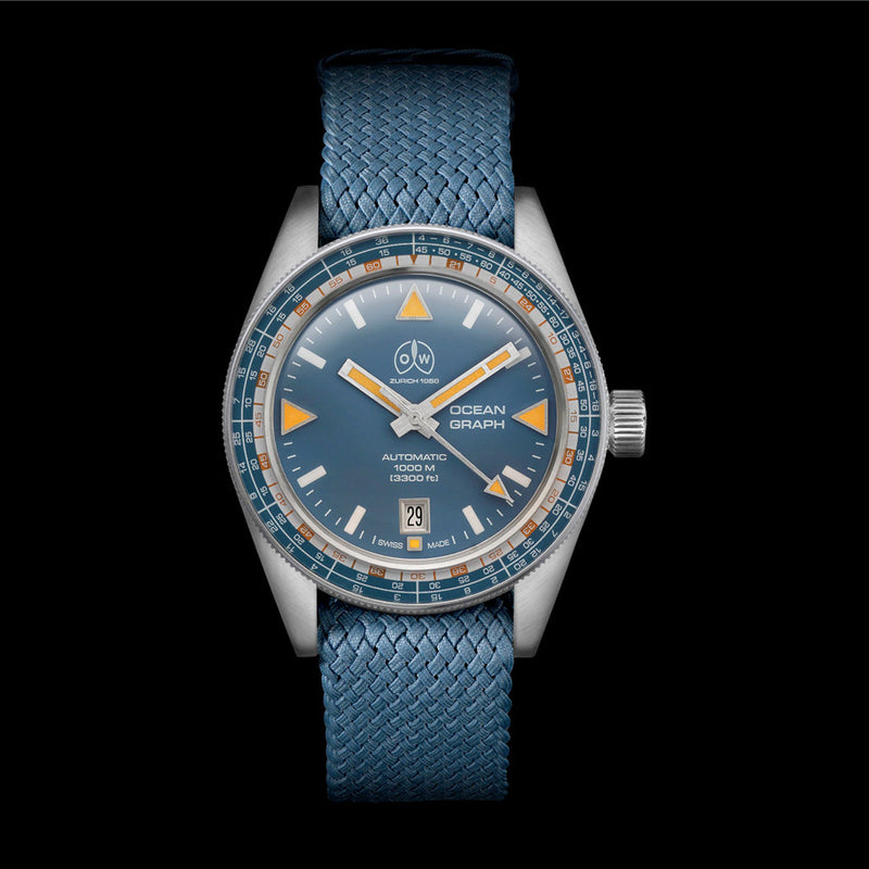 Ollech & Wajs Swiss Automatic Ocean Graph Dive Watch with Decompression Bezel #OW-Oceangraph
