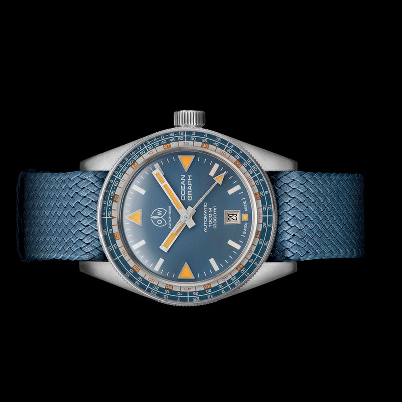 Ollech & Wajs Swiss Automatic Ocean Graph Dive Watch with Decompression Bezel #OW-Oceangraph