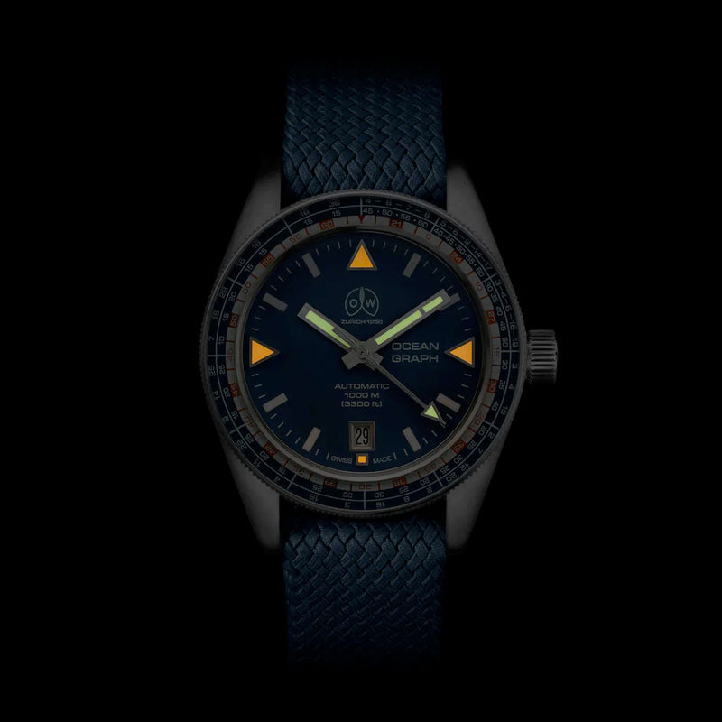 Ollech & Wajs Swiss Automatic Ocean Graph Dive Watch with Decompression Bezel #OW-Oceangraph