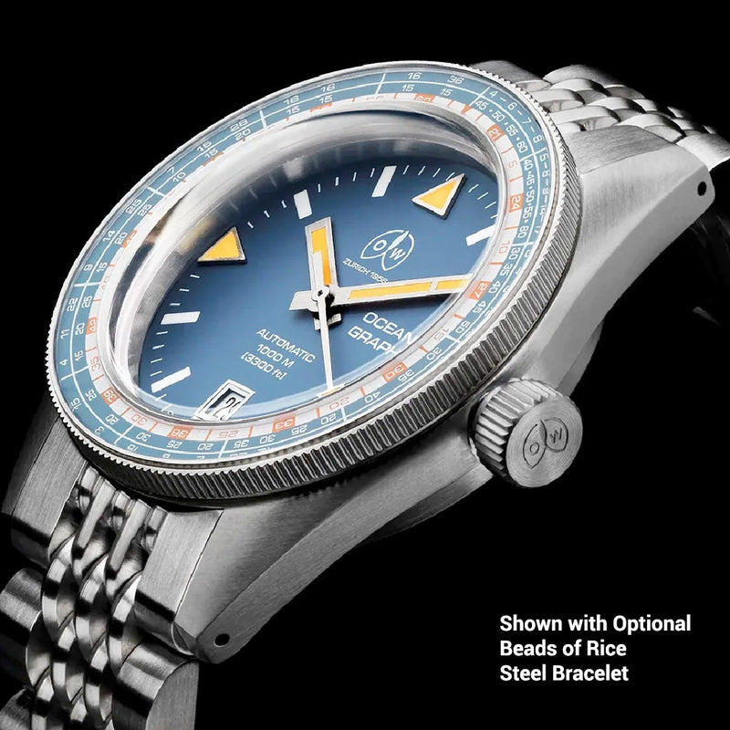Ollech & Wajs Swiss Automatic Ocean Graph Dive Watch with Decompression Bezel #OW-Oceangraph