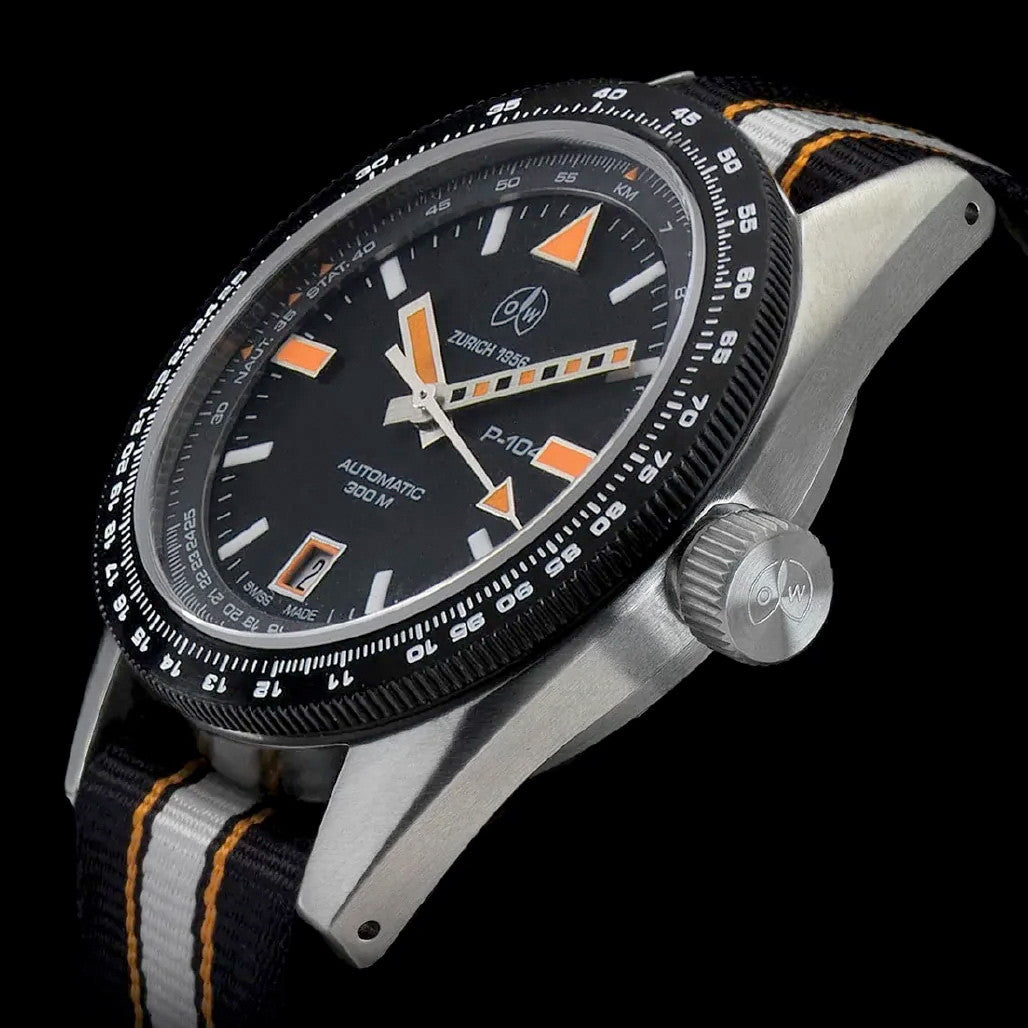 Ollech & Wajs Swiss Automatic P-104 Pilot's Watch #OW-P-104 — Long