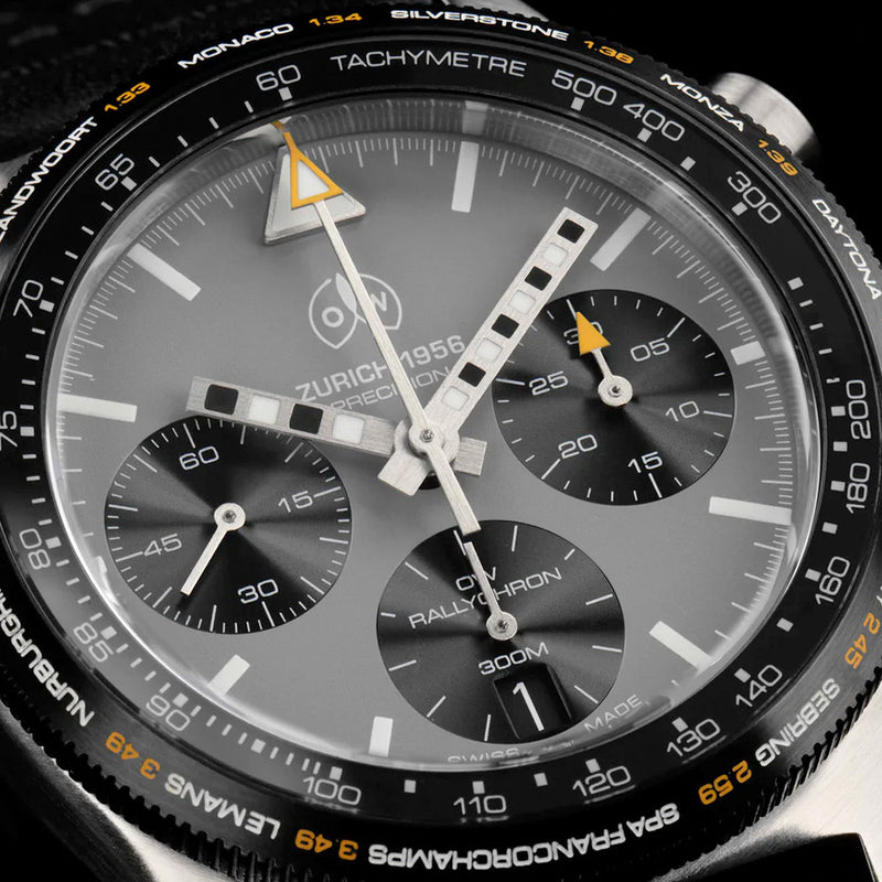 Ollech & Wajs Swiss Automatic RallyChron Racing Watch #OW-RallyChron