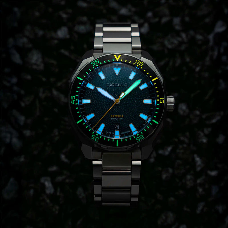 Circula ProSea Automatic Dive Watch with Petrol Paper Dial #PS-SH-PS