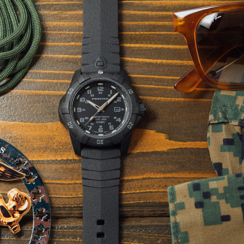Protek Carbon Composite Dive Watch USMC 250th Anniversary #PT1011SF