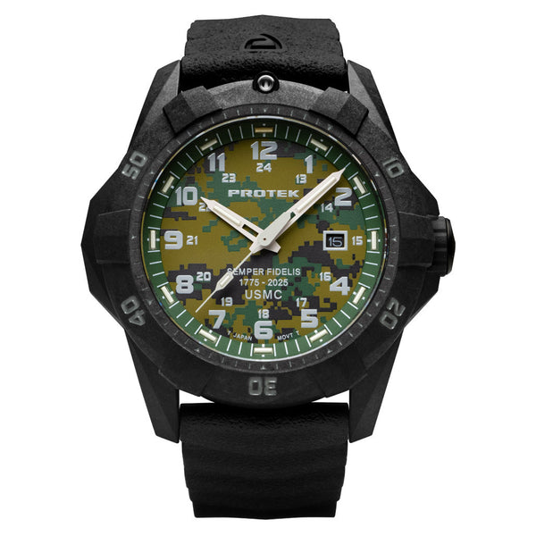Protek Carbon Composite Dive Watch USMC 250th Anniversary #PT1015SFC