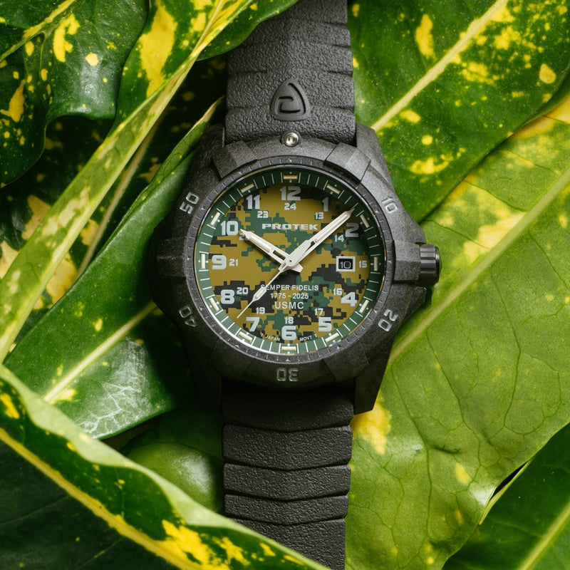Protek Carbon Composite Dive Watch USMC 250th Anniversary #PT1015SFC