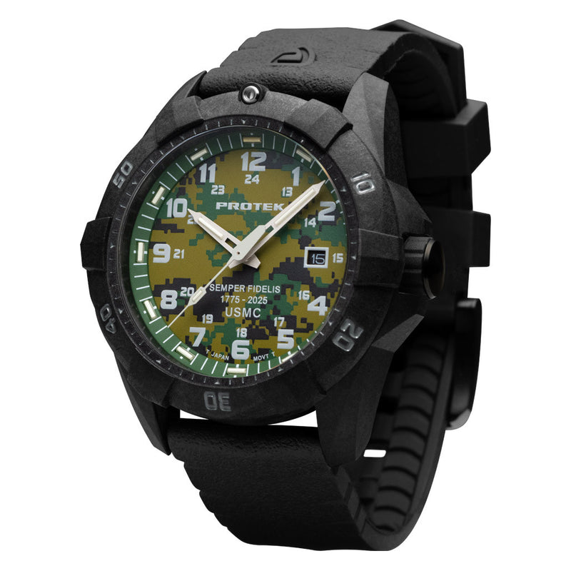 Protek Carbon Composite Dive Watch USMC 250th Anniversary #PT1015SFC