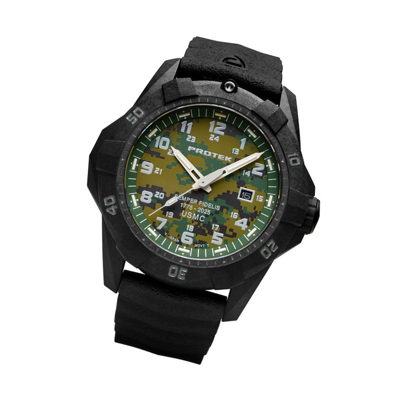 Protek Carbon Composite Dive Watch USMC 250th Anniversary #PT1015SFC