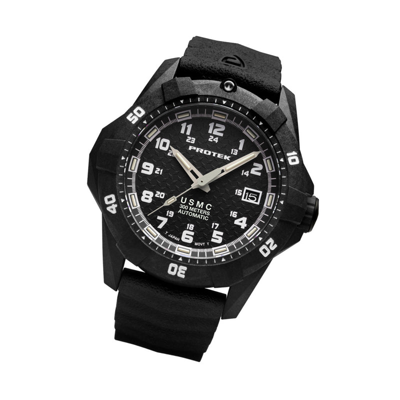 Protek USMC Automatic Tritium Dive Watch with Black Dial #PT1211