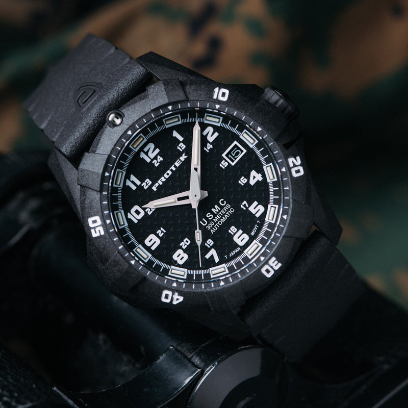 Protek USMC Automatic Tritium Dive Watch with Black Dial #PT1211