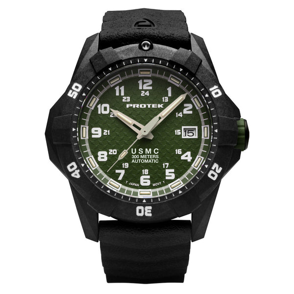 USMC Automatic Tritium Dive Watch with Green Dial #PT1215