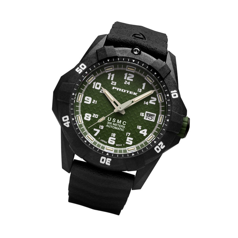 USMC Automatic Tritium Dive Watch with Green Dial #PT1215