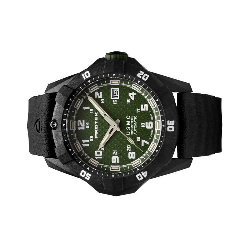 USMC Automatic Tritium Dive Watch with Green Dial #PT1215