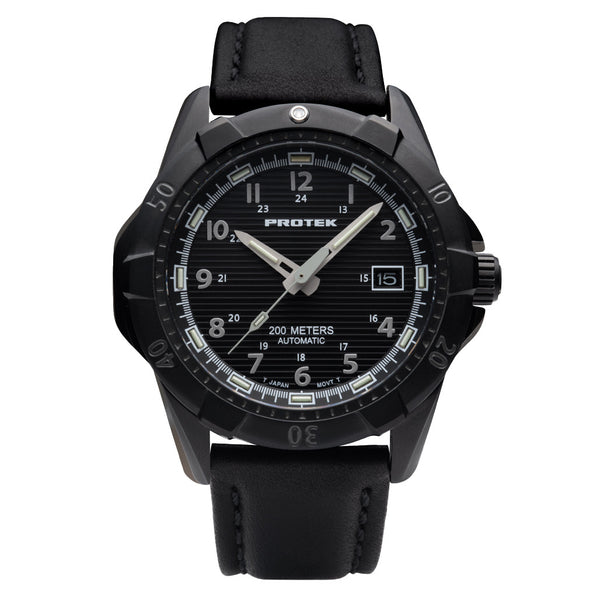 Protek Automatic Tritium Dive Watch with Black Dial #PT2202