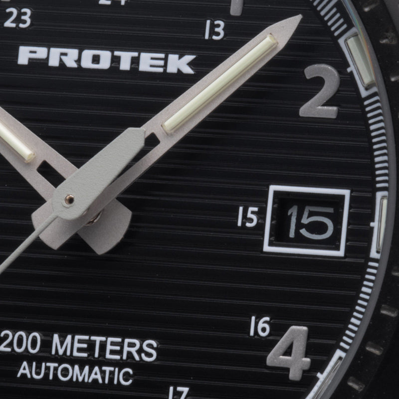 Protek Automatic Tritium Dive Watch with Black Dial #PT2202
