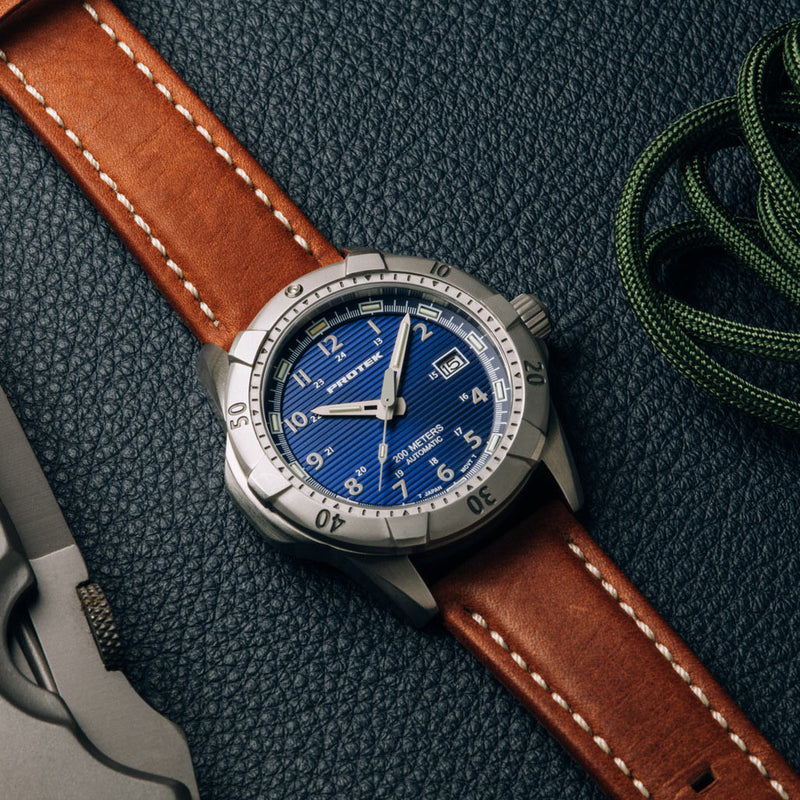 Protek Automatic Tritium Dive Watch with Blue Dial #PT2203