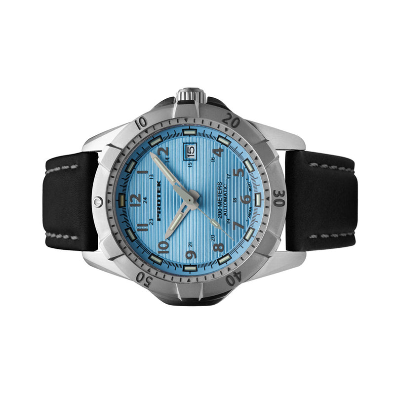 Protek Automatic Tritium Dive Watch with Light Blue Dial #PT2207
