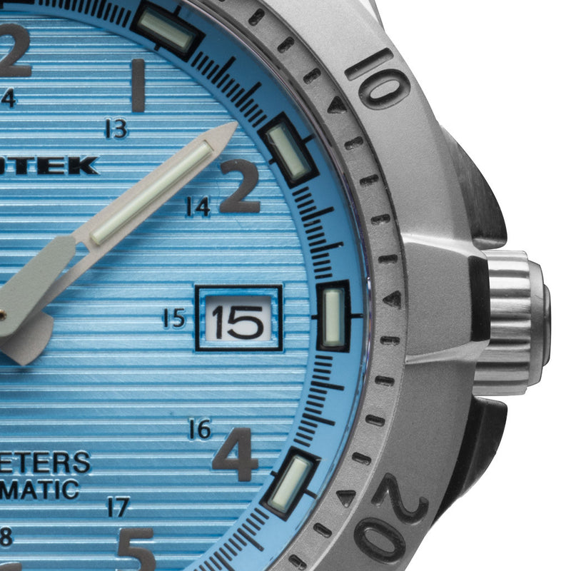 Protek Automatic Tritium Dive Watch with Light Blue Dial #PT2207