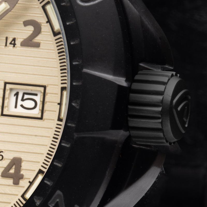 Protek Automatic Tritium Dive Watch with Beige Dial #PT2217