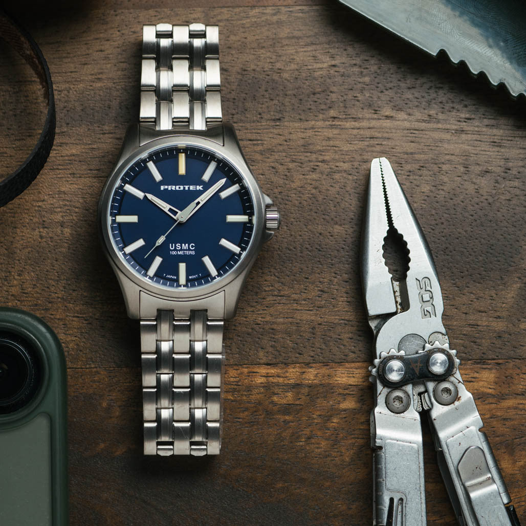Protek Titanium Field Watch 3100 USMC Series with Tritium T100