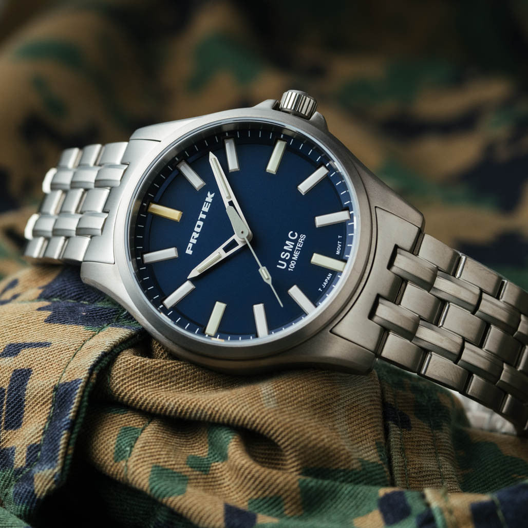 Protek Titanium Field Watch 3100 USMC Series with Tritium T100