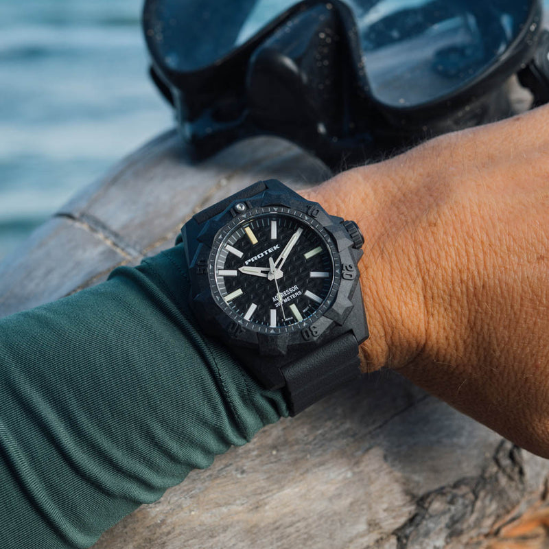 ProTek Aggressor Carbon 4000 Series with Black Dial #PT4001