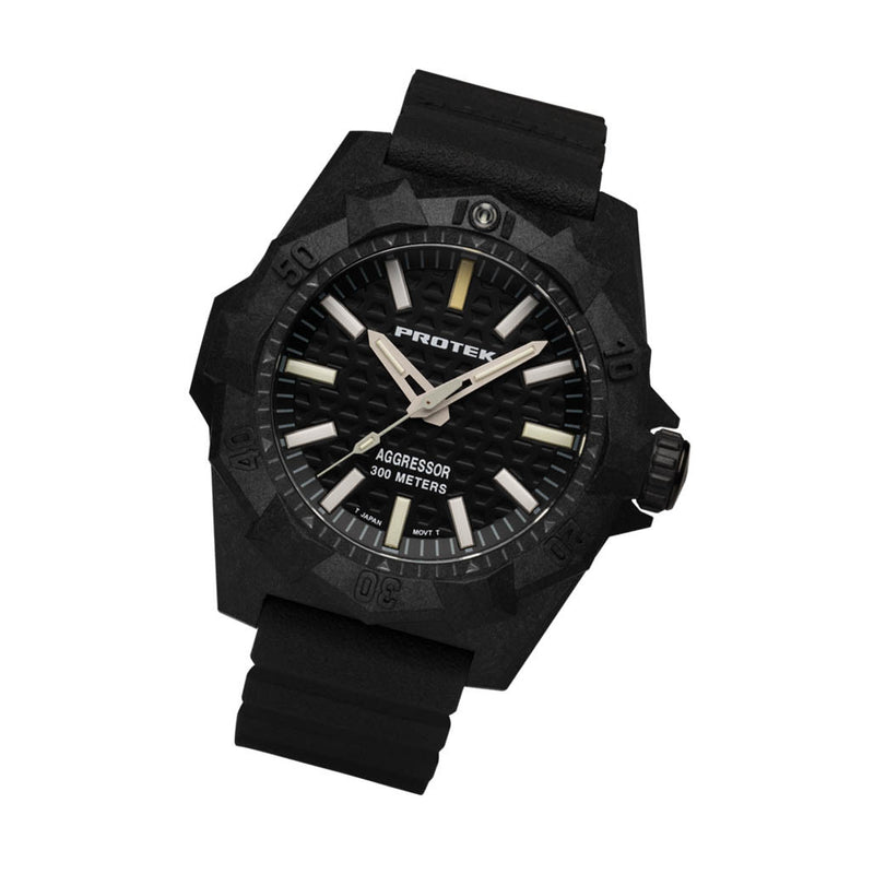 ProTek Aggressor Carbon 4000 Series with Black Dial #PT4001