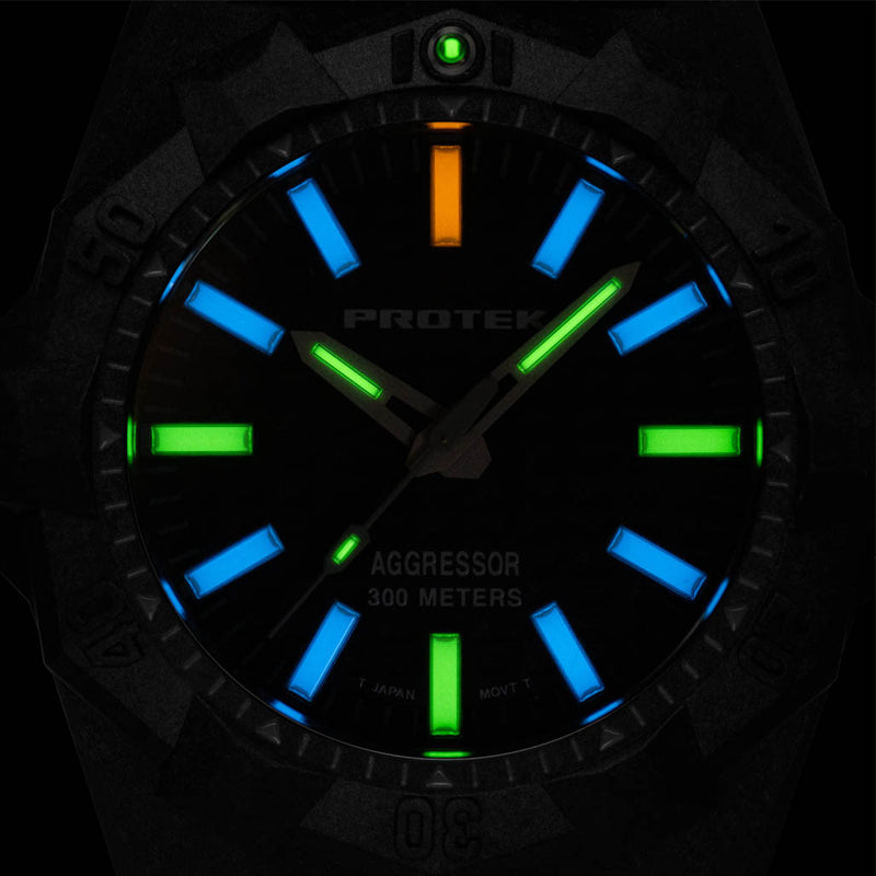 ProTek Aggressor Carbon 4000 Series with Blue Dial #PT4003