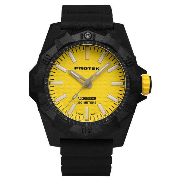 ProTek Aggressor Carbon 4000 Series with Yellow Dial #PT4007