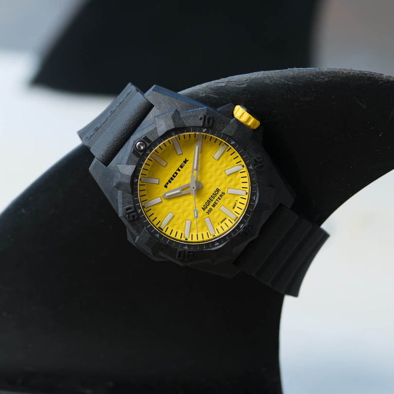 ProTek Aggressor Carbon 4000 Series with Yellow Dial #PT4007
