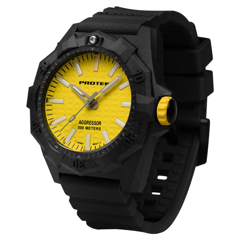 ProTek Aggressor Carbon 4000 Series with Yellow Dial #PT4007